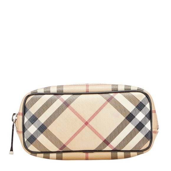 Burberry Nova Check Pouch, Beige, Multicolor, Women's, BURBERRY - Picture 1 of 10